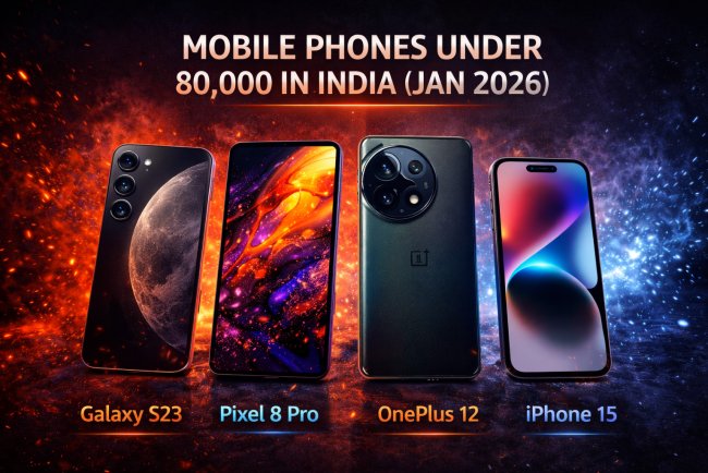 Mobile Phones Under 80,000 In India (Jan 2026)