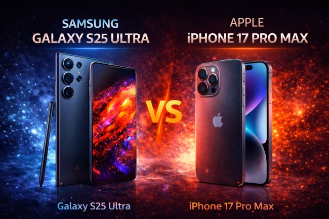 Samsung Galaxy S25 Ultra vs Apple iPhone 17 Pro Max: Specs, Camera, Performance Compared