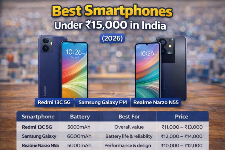 Best Smartphones Under ₹15,000 in India (2026): Detailed Comparison